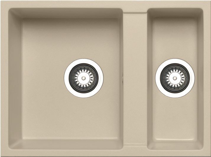 One and a half bowl granite undermount sink
