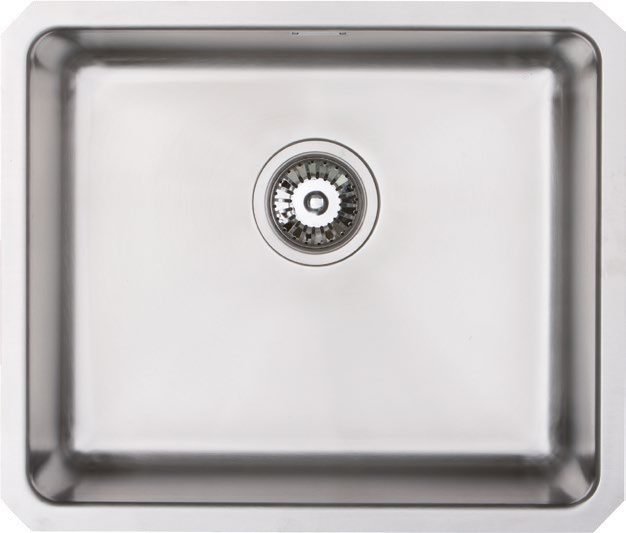 Stainless steel undermount sink with tight-radius corners