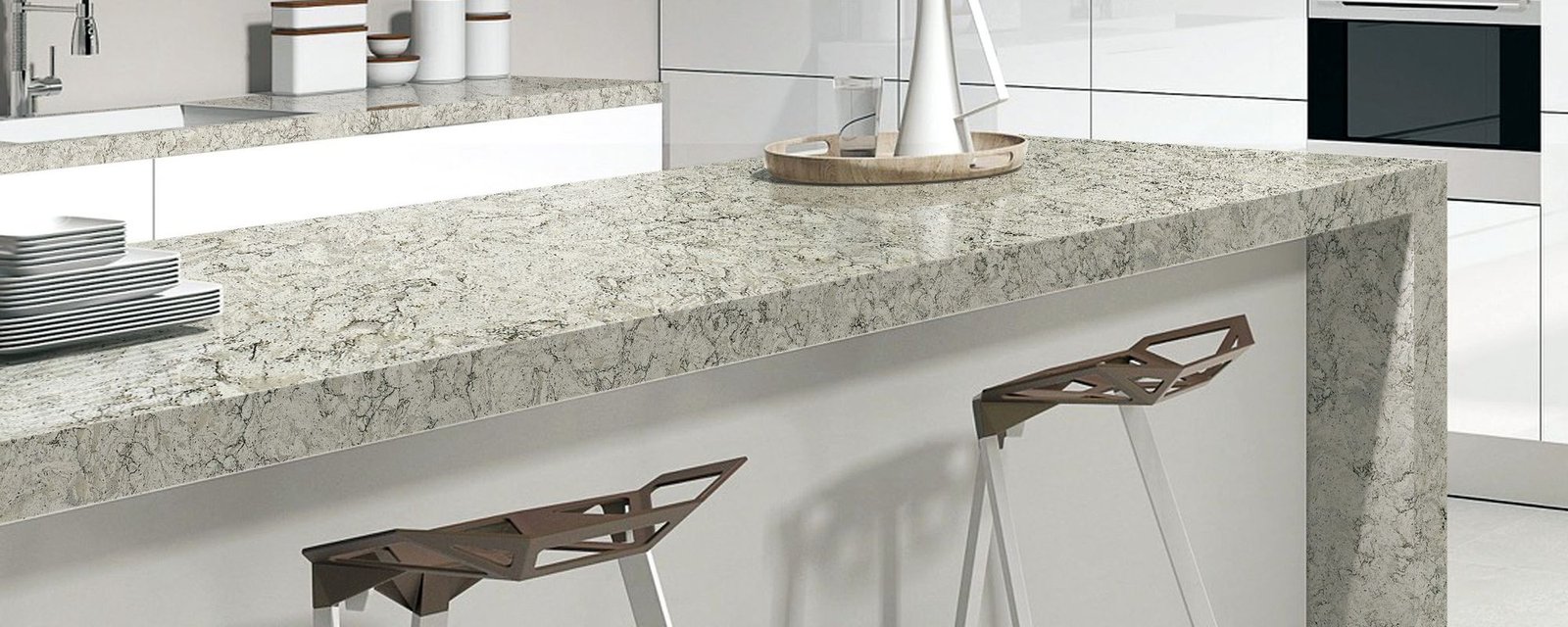 Cold Spring quartz worktops in a kitchen
